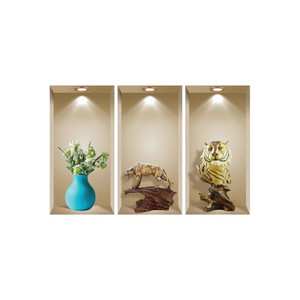 Set di tre decalcomanie da parete in finta nicchia 3D Peel e Stick HMS Ala - Product Image 1