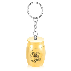 30x40mm Mini Cremazione Urna per Le Ceneri Pet/Umani Wild Goose Piuma Memoriale Urne Portachiavi Ricordo-le Ali Sono Stati Pronto... - Product Image 1