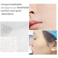 Substrat de masque facial en tissu non tissé Y447 en fibres végétales naturelles d'acacia, 23 g/m², ultra-léger et respirant, en feuille sèche