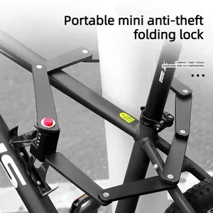 Lucchetto a Combinazione in Acciaio per <span class=keywords><strong>Bicicletta</strong></span>, Leggero e Pieghevole, <span class=keywords><strong>Antifurto</strong></span> per Bici da Montagna, Strada ed Elettriche - Product Image 6