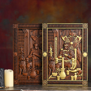 Panneau en bois sculpté nordique Forseti, Art mural mythologie viking Dieu de la Justice, Sculpture décorative en bois scandinave nordique - Product Image 5