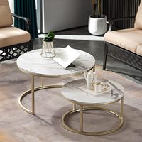 Ensemble de tables basses rondes imbriquées de style nordique moderne et luxueux pour la maison, l'appartement, le bureau, le bar, meubles parfaits pour le salon
