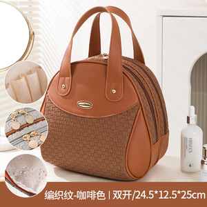 Trousse de toilette ronde en PVC, sac de rangement de voyage étanche pour la salle de bain et la maison - Product Image 4