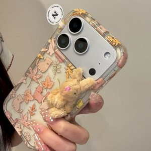 Carino 3D peluche coniglio per iPhone 17 Pro Max custodia per cellulare nuovo modello giocattolo da <span class=keywords><strong>donna</strong></span> Apple 16 15 14 Plus Cover del <span class=keywords><strong>telefono</strong></span> - Product Image 1