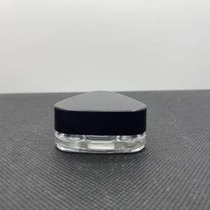 Child-Proof 5ml <b>Mini</b> Glass Jar with Black Plastic Lid Triangle-Shaped Comfortable Grip for Medical Spice Seasoning Storage - Product Image 5
