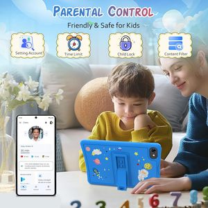 Tablette pour enfants TABWEE 10,2 pouces Android 15 2-en-1 avec étui, stylet, 128 Mo de RAM, 64 Go de ROM, contrôle <span class=keywords><strong>parental</strong></span>, <span class=keywords><strong>logiciel</strong></span> pour enfants, HD 800x480 - Product Image 4
