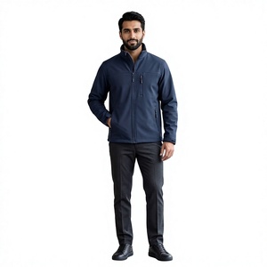 Men's New Soft Custom Logo Canvas Softshell Waterproof Windproof Hooded Winter Quilted <b>Jacket</b> <b>Fleece</b> Lined Polyester - Product Image 1