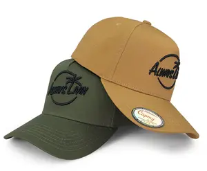 Venta al por mayor de diseño personalizado marrón gris oscuro OEM un marco de 5 paneles gorra suministro de diseño personalizado un marco jóvenes gorras de béisbol sombreros