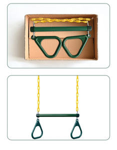 Jeu de cordes réglables Trapèze Swing Iron Bar Gym Anneaux Bar Tree Swings pour enfants Outdoor Garden Swing Toy Parts - Product Image 3