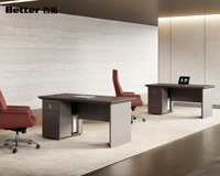 Bureau de direction de luxe moderne et contemporain en bois pour le bureau du PDG - Mobilier de bureau