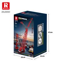 1:80 Reobrix 22028 SK6000 Blocs de construction de grue géante à anneau 7477PCS APP Modèle d'ingénierie de contrôle RC pour collection