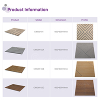 3D Flexible Puzzle Parquet Façade Feuille de revêtement mural décoratif en bois pour portes élégantes