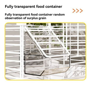 Venta al por mayor de jaulas portátiles de viaje <span class=keywords><strong>para</strong></span> mascotas y pájaros con alimentador de agua y comida <span class=keywords><strong>para</strong></span> loro, cacatúa, hámster, servicio OEM disponible - Product Image 3