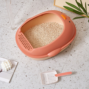 Hagou Pet Cartoon Duck Litter <b>Box</b> Large Capacity Oval Shape For <b>Cat</b> Manual Operation - Product Image 4