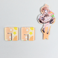 Pikakey – Support en acrylique découpé au laser personnalisé, figurine de personnage d'anime, socle en X, décoration pop culturelle