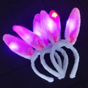 Diadema de Peluche Plegable con Forma de Conejo, con Luces Intermitentes, Tres Modos de Luz, Accesorio de Disfraz para Fiesta de Pascua - Product Image 5