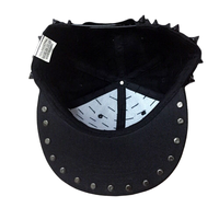 Casquette de baseball snapback à rivets punk, personnalisable avec logo brodé, style hip-hop à visière plate, vente en gros