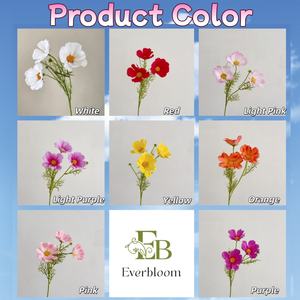 جودة عالية 3 رؤوس لمسة حقيقية الزخرفية اللاتكس كوزموس زهرة الأكثر شعبية للالإضافية التخرج عيد الأم عيد الفصح عيد الميلاد الجذعية - Product Image 6