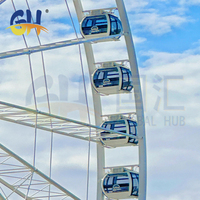 Fabricants professionnels de grandes roues de Ferris de Jiangsu Guohui, équipement d'attraction de parc à thème, grande roue géante de 55 mètres à vendre