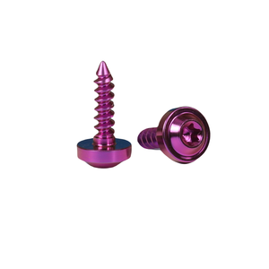 Tùy Chỉnh Không Tiêu Chuẩn 10Mm Titan Đĩa Bay Đầu Tự Khai Thác Vít M4 Chủ Đề <span class=keywords><strong>Hex</strong></span> CNC Xe Máy Vật Liệu Hợp Kim Anodized - Product Image 2