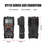 GSFIXTOP Multimeter Digital Layar Sentuh Layar Hd Warna Fungsi Pencahayaan Ncv Tes Kawat Hidup Netral Multimeter