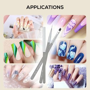 Offerta Speciale: Set di 12 Pennelli per Nail Art con Manico in Acrilico Grigio Traslucido e Setole in Nylon per Gel UV e Pittura <span class=keywords><strong>Unghie</strong></span> - Product Image 6