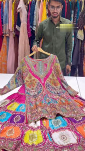 Designer indien pakistanais parties dessinées à la main moderne Satin soie tissu ethnique robe-adultes Sharara costume Palazzo - Product Image 6