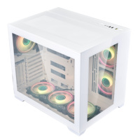 Atx pc oem tout en un personnalisé avec écran lcd verre trempé anti-poussière RGB étui pour ordinateur de jeu