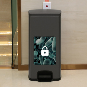 Sailu Foot Operated Trash Can 12L Above Rectangular Indoor Waste Bin For Office Kitchen Living Room Bathroom - Product Image 3