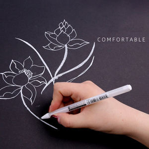 Stylos à encre gel à pointe extra fine de 0,8 mm, ensemble de stylos à encre gel blancs pour le dessin sur papier noir, l'esquisse, l'illustration, la création de cartes - Product Image 3