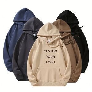 <b>Mens</b> Heavyweight Polyester Hoodie Oversized Streetwear Custom Casual Sweatshirt Wholesale High GSM <b>Pullover</b> - Product Image 4