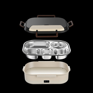 Hộp cơm điện USB di động 5 ngăn, hộp giữ nóng thức ăn trên ô tô, chất liệu thép không gỉ, hộp cơm giữ nhiệt - Product Image 2