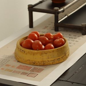 Assiette à collation sculptée en racine de bambou, naturelle, faite à la main, décoration d'intérieur, assiette à fruits secs et à thé, origine Anji - Product Image 2