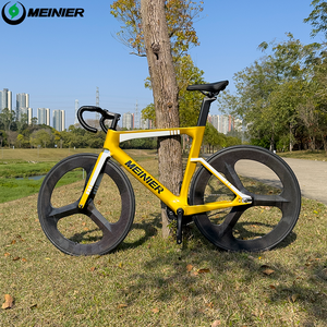 Cadre de vélo de piste en fibre de carbone 700c pour vélo à vitesse unique avec roues à 3 rayons, cadre <span class=keywords><strong>fixie</strong></span> en carbone pour vélo de piste - Product Image 5