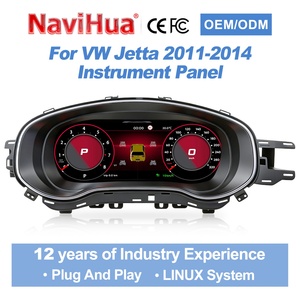 หน้าปัดดิจิตอลรถยนต์ขนาด 12.3 นิ้ว รุ่นใหม่ สำหรับรถยนต์ Volkswagen VW Jetta ปี 2011 2014 จอ LCD แดชบอร์ดแบบเสมือนจริง หน้าจอแสดงผลแบบ Ghost Screen พร้อมมาตรวัดระยะทางและความเร็ว - Product Image 4