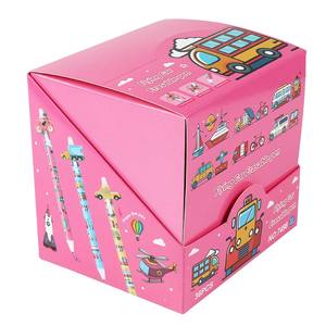 Penna Gel Cancellabile Promozionale O&Q con Cartone Animato, Doppia Punta, Sensibile al Calore, Plastica Laminata 0.5mm Nero/Blu Trasporto - Product Image 6