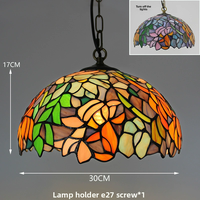 Buntglas-LED-Pendelleuchte Handgefertigte Kunstglas-Hängelampe Küche Esszimmer Bar Flur Kronleuchter Wohnzimmer Deko-Leuchte