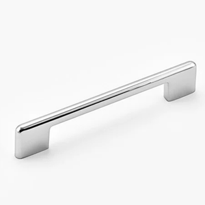 Manijas Modernas Cuadradas de Cromo Pulido para Gabinetes, Tiradores Sólidos de <span class=keywords><strong>Zamak</strong></span> Tipo D para Cajones, Herrajes para Muebles de Cocina y Armarios - Product Image 1