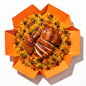 Caja de Almuerzo Desechable con Logotipo Personalizado, Contenedor Octagonal Plegable de Papel para Llevar, para Pollo Asado, Bukhari, Mandi, Arroz - Product Image 6