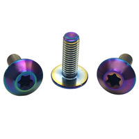 Baut Titanium GR5 M6*15mm Berkualitas Tinggi Kepala Bulat Torx Dalam Harga Pabrik Sekrup Bintang Dalam Kepala Payung