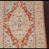 New Orange Oushak Modern Abstract Vegetable Dye Peach/Accent Rug Custom Cotton Handmade Reversible Stain Resistant Pet Friendly