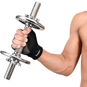 Guantes de fitness con correa ajustable para la muñeca para ejercicios con mancuernas y en el gimnasio, protección de palmas unisex - Product Image 1