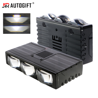 Ampoule de phare de voiture Faisceau haut/bas Feux de route de voiture LED Feux de calandre avant Lentille de projecteur 160W/Paire Blanc Jaune 3LED Ampoule de moto