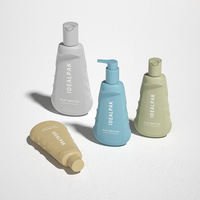 Flacons de lotion pour soins de la peau en PE, contenants en plastique, emballage, 200 ml, 300 ml, pompe, shampoing, crème pour le visage, capacité personnalisée, impression d'écran