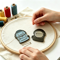 Porte-aiguilles magnétique en métal émaillé personnalisé avec votre logo pour broderie et point de croix