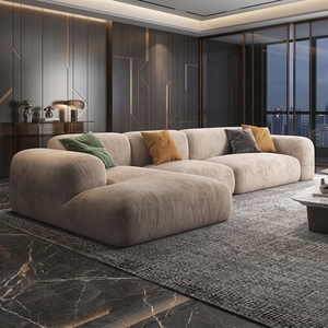 <span class=keywords><strong>Canapé</strong></span> modulaire incurvé en mousse bio tendance et durable pour une décoration esthétique de la pièce - Product Image 2