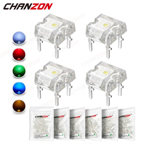 100pcs LED Piranha Flat Top Light Emitting Diode đèn trắng đỏ màu xanh lá cây màu xanh vàng màu 2V 3V chỉ số DIY Dip PCB mạch bóng đèn - Product Image 1