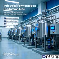 Cuve de Fermentation Industrielle en Acier Inoxydable SS304 avec Enveloppe Thermique pour Sauces, Enzymes et Probiotiques