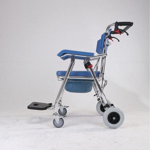 Silla de Inodoro Plegable con Ruedas de Aleación de Aluminio para Uso Hospitalario - Product Image 3