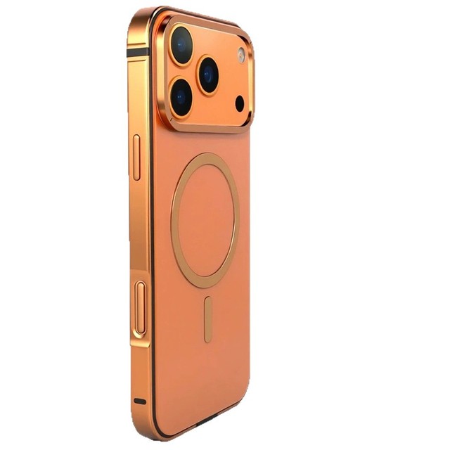 Premium Magnetic Charging Case with Titanium Alloy & Shockproof Design for iPhone 17 Pro Max - Wireless Compatible Custom Case
